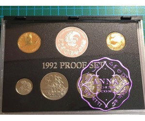NZ 1992 Proof Set With COA 7 Coins